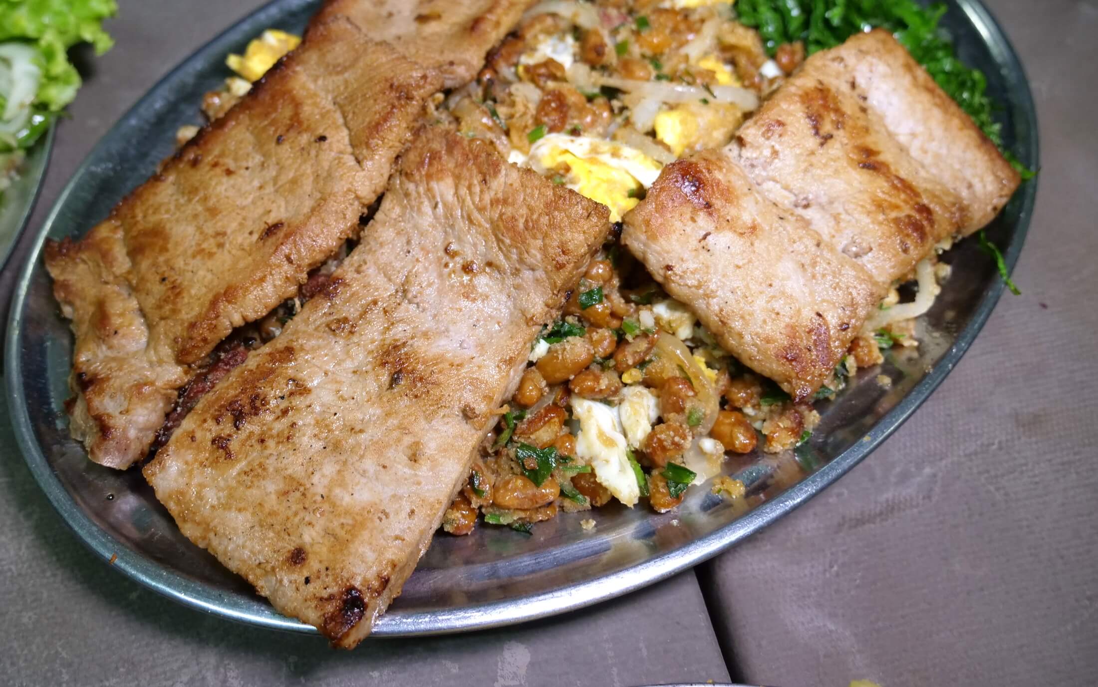 Pork Chops are being used as a Garnish!